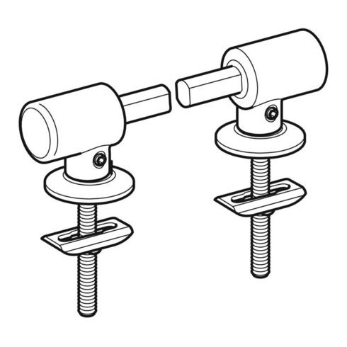 Geberit Scharniere Absenkautomatik, verchromt, für WC-Sitz
