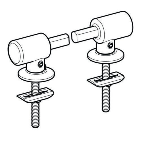 Geberit Scharniere Absenkautomatik, verchromt, für WC-Sitz