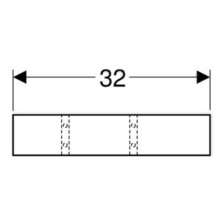 Geberit Schubladeneinsatz H-Unterteilung, 320 x 70 x 150 mm, hellgrau