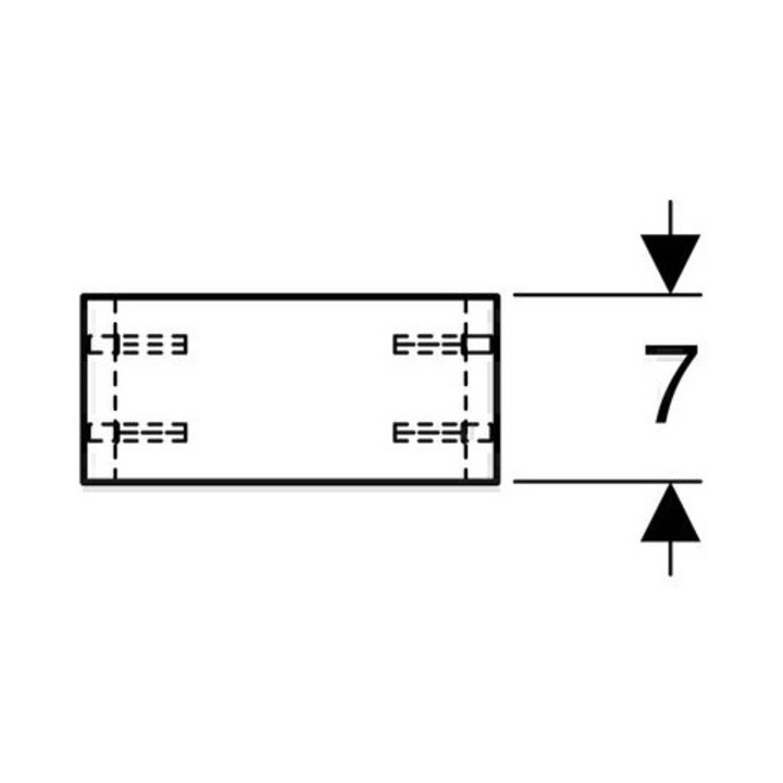 Geberit Schubladeneinsatz H-Unterteilung, 320 x 70 x 150 mm, hellgrau