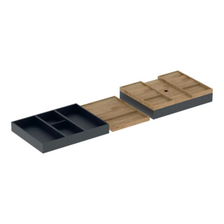 Geberit Schubladeneinsatz-Set 120cm breit, für obere Schublade, Bambus