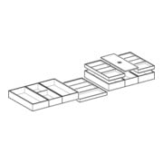 Geberit Schubladeneinsatz-Set 120cm breit, für obere Schublade, Bambus-3