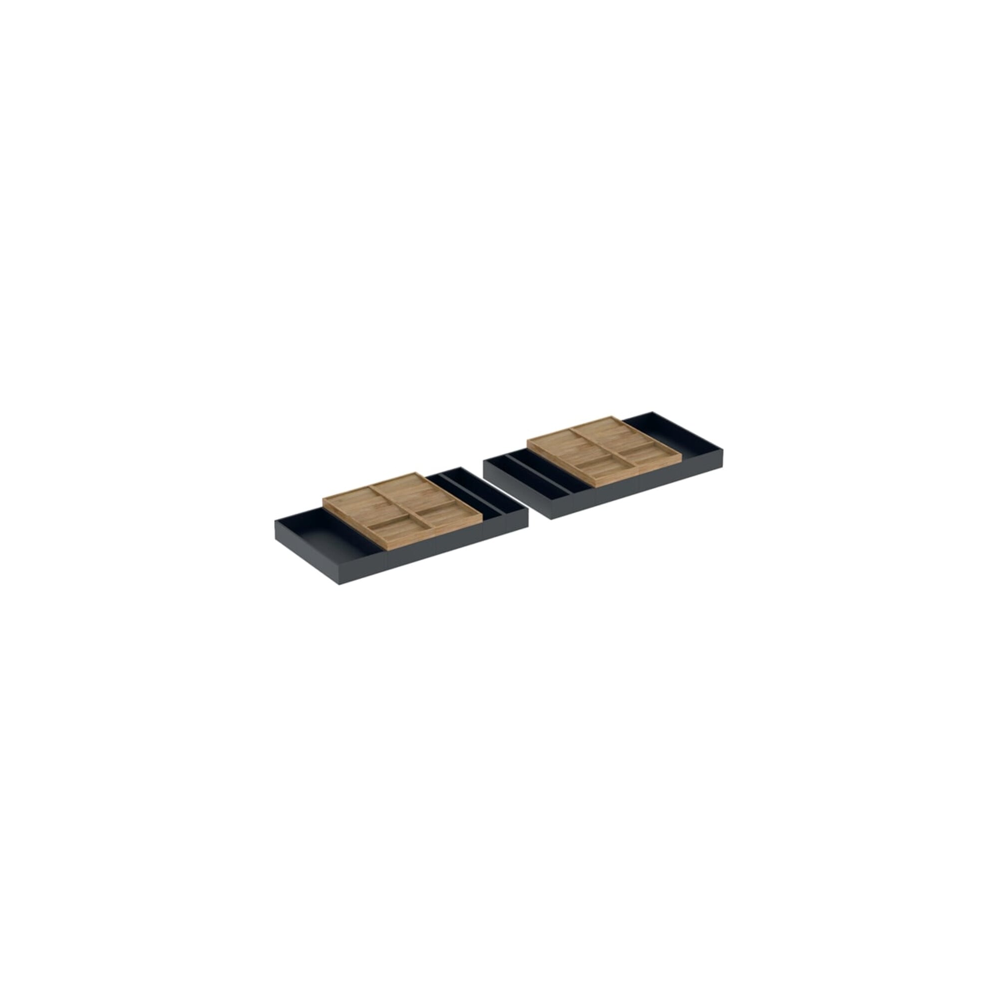 Geberit Schubladeneinsatz-Set 135cm breit, für obere Schublade, Bambus