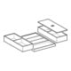 Geberit Schubladeneinsatz-Set 60cm breit, für obere Schublade, Bambus-3