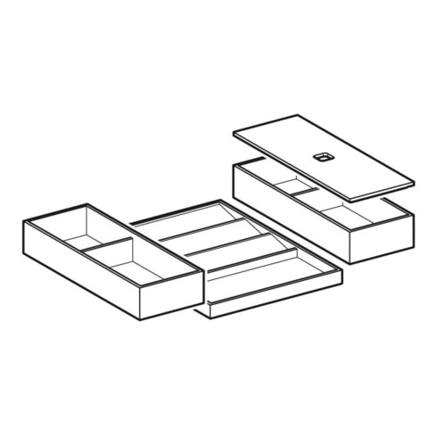 Geberit Schubladeneinsatz-Set 60cm breit, für obere Schublade, Bambus