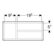 Geberit Schubladeneinsatz Smyle Square 32,3x5,9x15cm, T-Teil., la. strukturiert-4