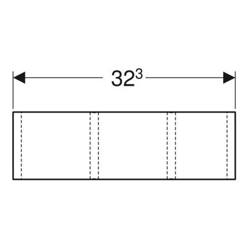 Geberit Schubladeneinsatz Smyle Square 32,3x9,8x20cm, la. strukt., H-Teilung