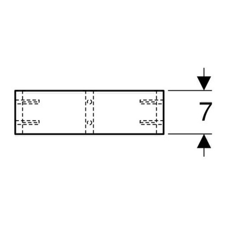 Geberit Schubladeneinsatz T-Unterteilung, 320 x 70 x 230 mm, hellgrau