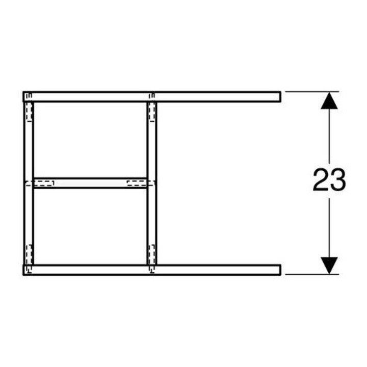 Geberit Schubladeneinsatz T-Unterteilung, 320 x 70 x 230 mm, hellgrau