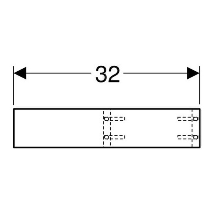 Geberit Schubladeneinsatz T-Unterteilung, 320 x 70 x 230 mm, hellgrau