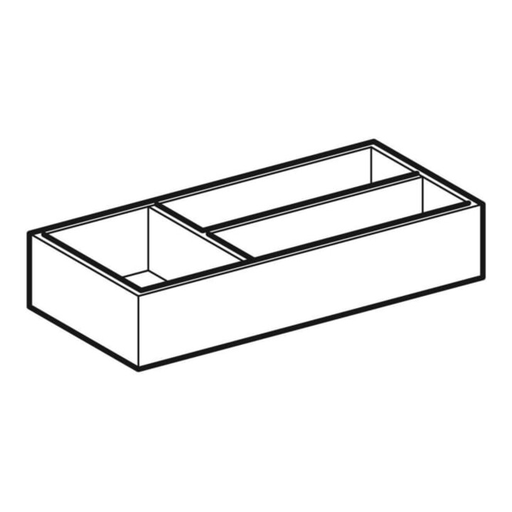 Geberit Schubladeneinsatz Xeno2 32,3x6,2x15,0cm, T-Teil., Mel. Holz/grau