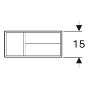 Geberit Schubladeneinsatz Xeno2 32,3x6,2x15,0cm, T-Teil., Mel. Holz/grau-4