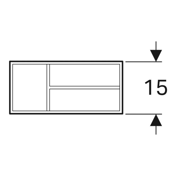 Geberit Schubladeneinsatz Xeno2 32,3x6,2x15,0cm, T-Teil., Mel. Holz/grau