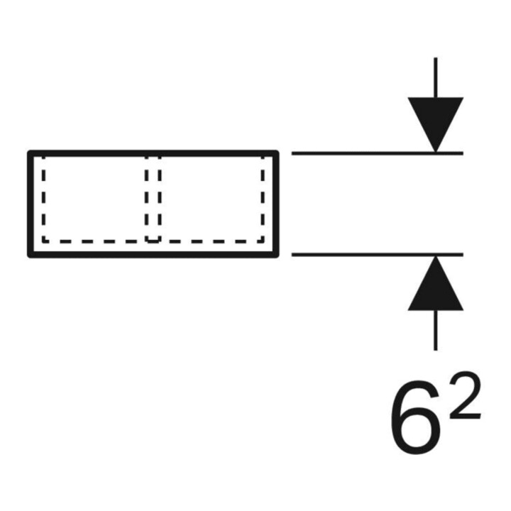 Geberit Schubladeneinsatz Xeno2 32,3x6,2x15,0cm, T-Teil., Mel. Holz/grau