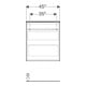 Geberit Seitenschrank Acanto 1 La., 1 I-Lade, B 46cm, la. ma / la. gl