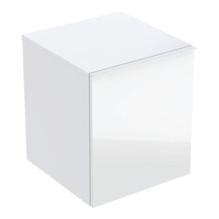 Geberit Seitenschrank Acanto 1 La., 1 I-Lade, B 46cm, w hgl / we. gl