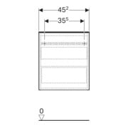 Geberit Seitenschrank Acanto 1 Lade, 1 Innenlade, Br. 46cm, Nussbaum-4