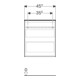 Geberit Seitenschrank Acanto 1 Lade, 1 Innenlade, Breite 46cm, Eiche-4