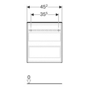 Geberit Seitenschrank Acanto 1 Lade, 1 Innenlade, Breite 46cm, Eiche-4