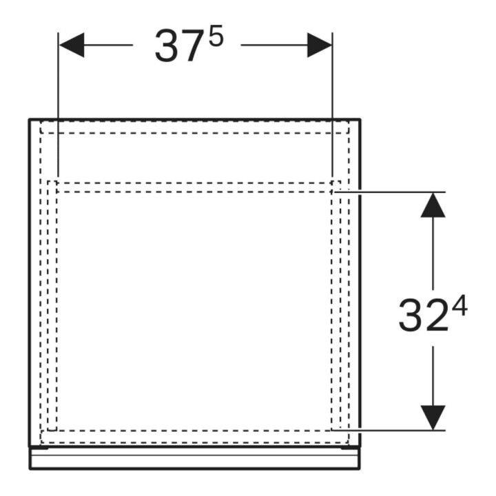 Geberit Seitenschrank Acanto 1 Lade, 1 Innenlade, Breite 46cm, Eiche