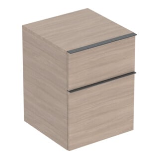 Geberit Seitenschrank iCon 45x60x47,6cm, 2 Laden, Eiche/Gr. la. ma