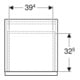 Geberit Seitenschrank iCon 45x60x47,6cm, 2 Laden, Eiche/Gr. la. ma