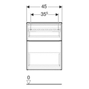 Geberit Seitenschrank iCon 45x60x47,6cm, 2 Laden, la. m/la. matt-5