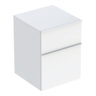Geberit Seitenschrank iCon 45x60x47,6cm, 2 Laden, w/lack. hochgl.