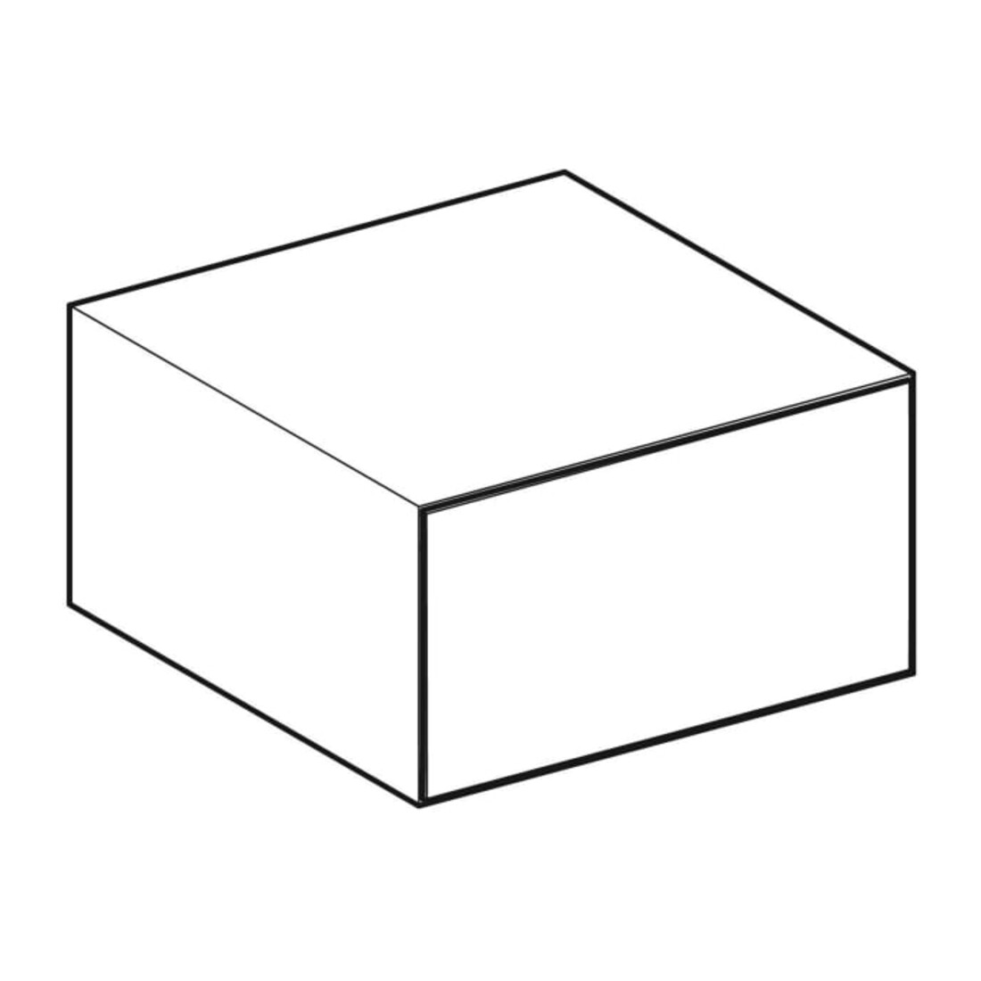 Geberit Seitenschrank One 45x24,5x47cm, 1 Laden, w/lack. hochgl.