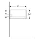 Geberit Seitenschrank One 45x24,5x47cm, 1 Laden, w/lack. matt