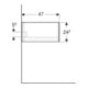 Geberit Seitenschrank One 45x24,5x47cm, 1 Schubladen, matt-schwarz-4