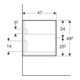 Geberit Seitenschrank One 45x49,2x47cm, 2 L, Eiche/Mela Holzst.