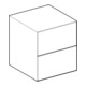 Geberit Seitenschrank One 45x49,2x47cm, 2 L, sand-grau/l hochgl.