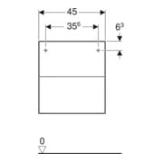 Geberit Seitenschrank One 45x49,2x47cm, 2 L, sand-grau/l hochgl.-5