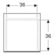 Geberit Seitenschrank One 45x49,2x47cm, 2 Laden, lava/lackiert ma