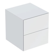 Geberit Seitenschrank One 45x49,2x47cm, 2 Laden, w/lack. matt