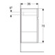 Geberit Seitenschrank Renova Plan 39x70x36cm, 1 T, 1 La., w, lack. hochgl.-2