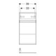 Geberit Seitenschrank Renova Plan 39x70x36cm, 1 T, 1 La., w, lack. hochgl.-4