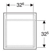 Geberit Seitenschrank Renova Plan 40x55x44,5cm, 1 Lade, we., lack. hochgl.-5