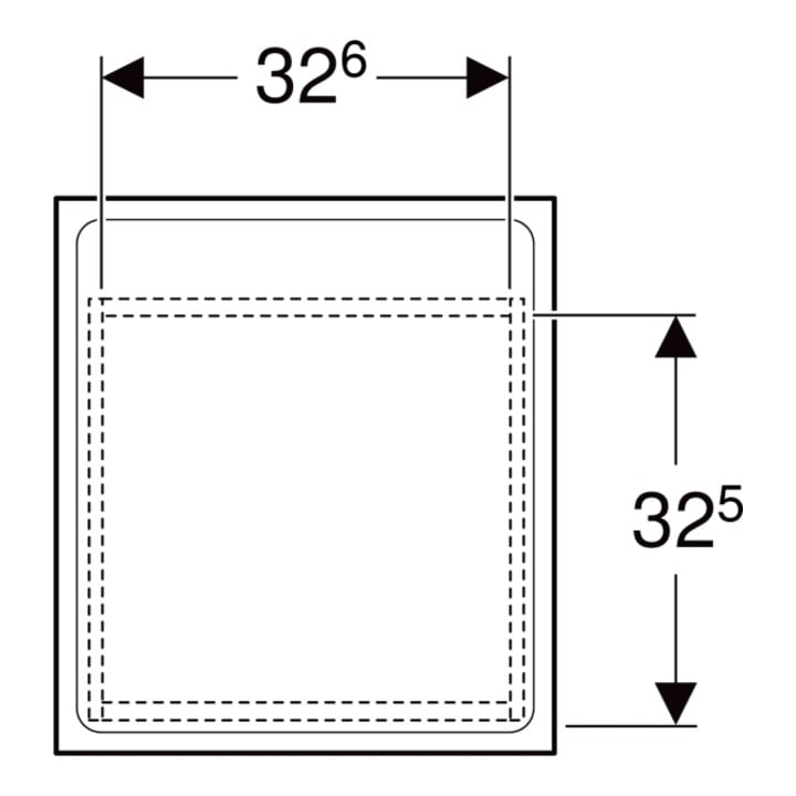Geberit Seitenschrank Renova Plan 40x55x44,5cm, 1 Lade, we., lack. hochgl.