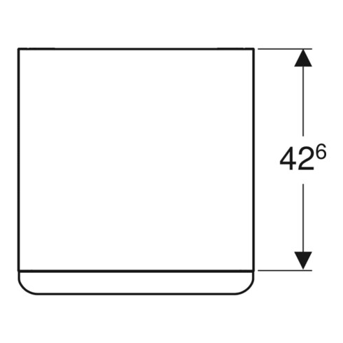 Geberit Seitenschrank Smyle Square 45x60x47cm, m 2 L, Holzst. Nussb hick.