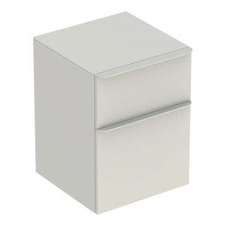 Geberit Seitenschrank Smyle Square 45x60x47cm, m 2 Laden, sandgr. hochglanz