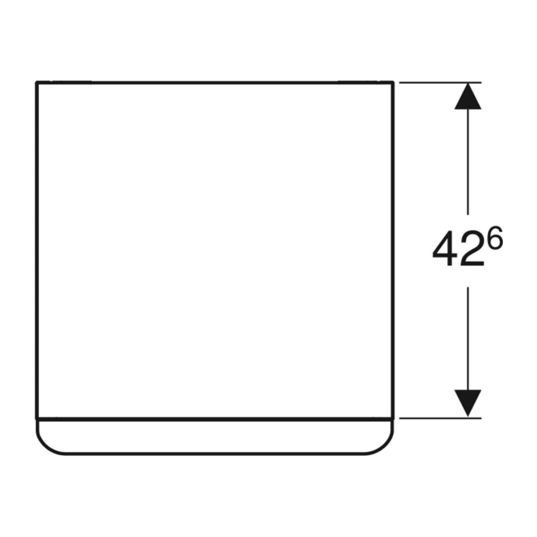 Geberit Seitenschrank Smyle Square 45x60x47cm, m 2 Laden, sandgr. hochglanz