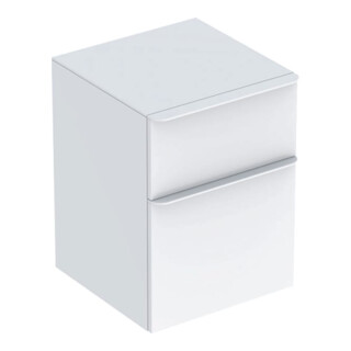 Geberit Seitenschrank Smyle Square 45x60x47cm, m 2 Laden, weiß hochglanz