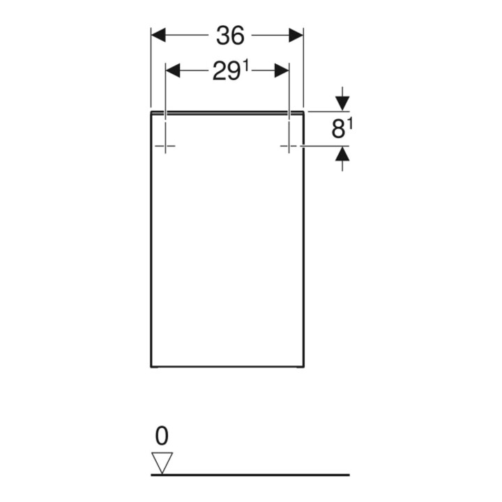 Geberit Seitenschrank Smyle Square re, 36x60x32,6cm, sandgr. hgl, 1 Tür