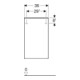 Geberit Seitenschrank Smyle Square rechts, 36x60x32,6cm, lava matt, 1 Tür