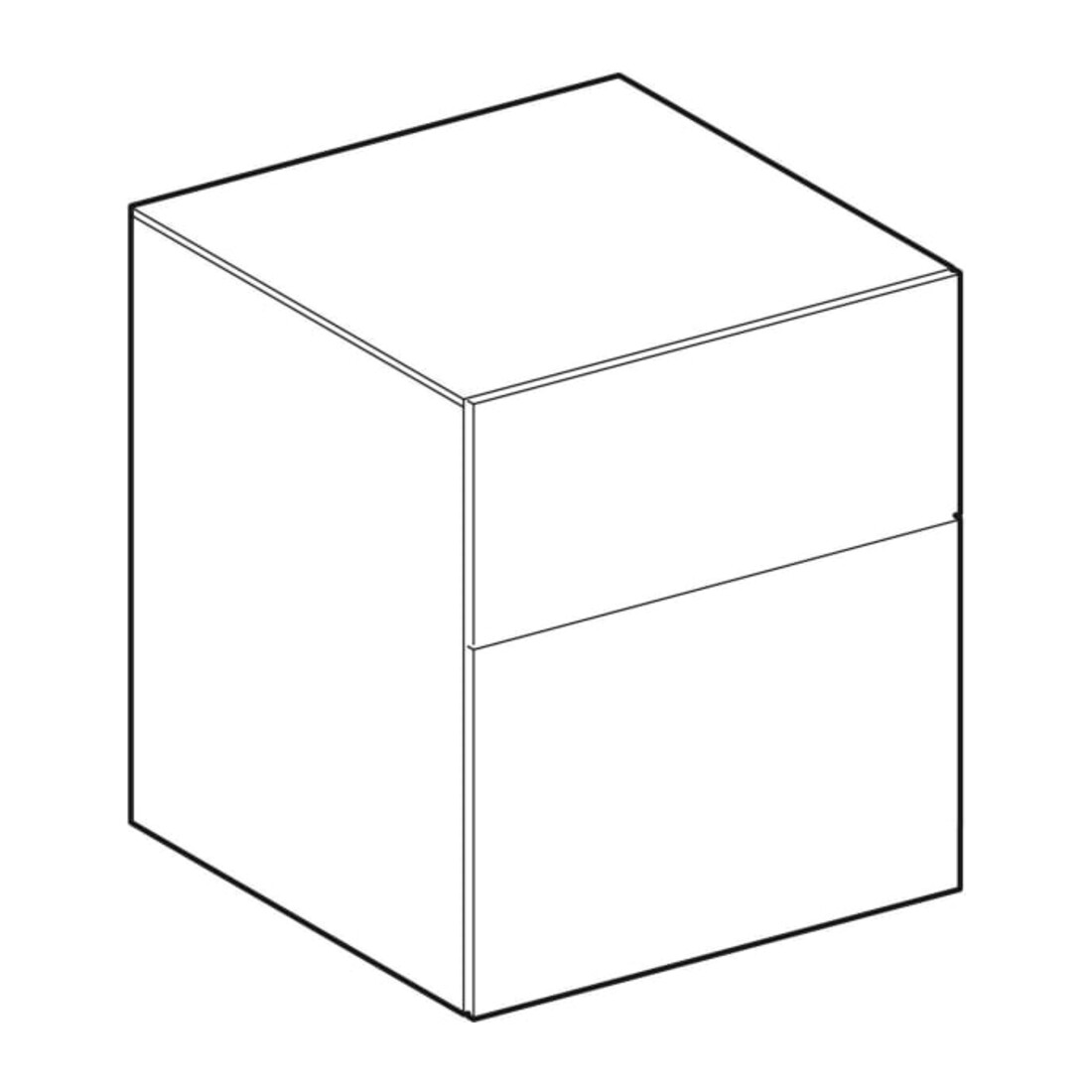Geberit Seitenschrank Xeno2 45x51x46,2cm, m 2 Laden, hochgl./we