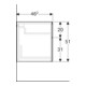 Geberit Seitenschrank Xeno2 45x51x46,2cm, m 2 Laden, hochgl./we