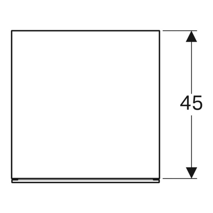 Geberit Seitenschrank Xeno2 45x51x46,2cm, m 2 Laden, strukt./sch.-gr