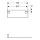 Geberit Seitenschrank Xeno2 58x20x46,2cm, m Lade, strukt./sch.-gr